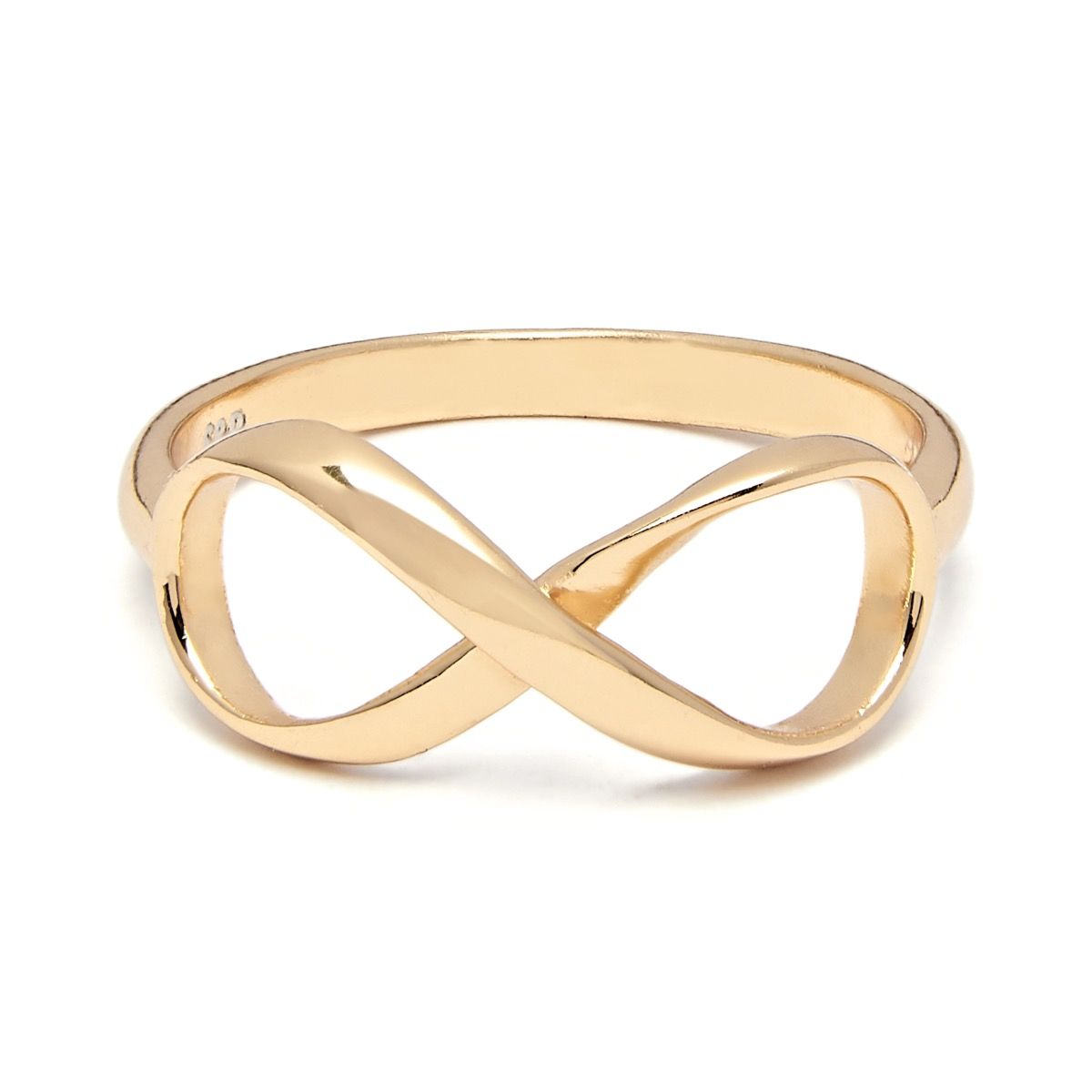 Infinity ring deals 18k gold
