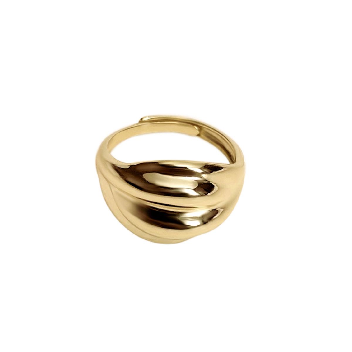 Aniya Adjustable Chunky Dome Ring in Gold
