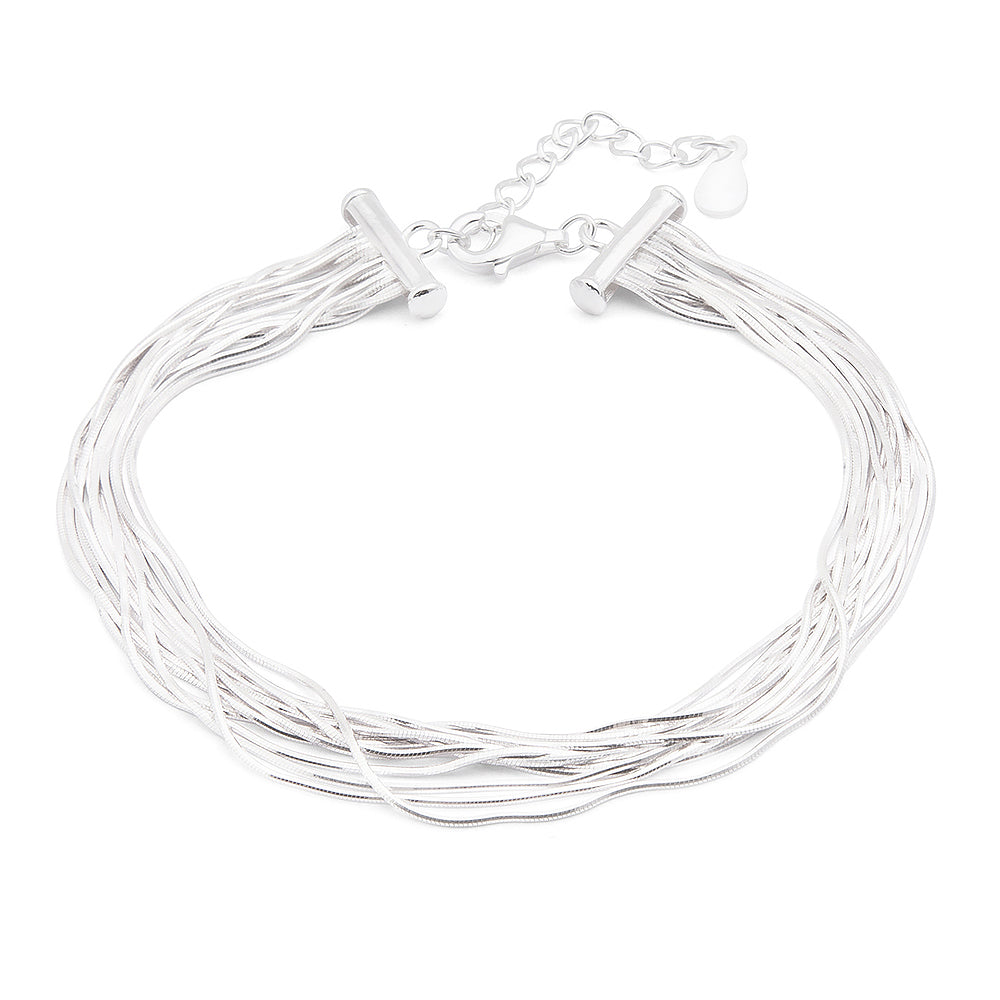 Annie Pre Stacked Bracelet in Silver
