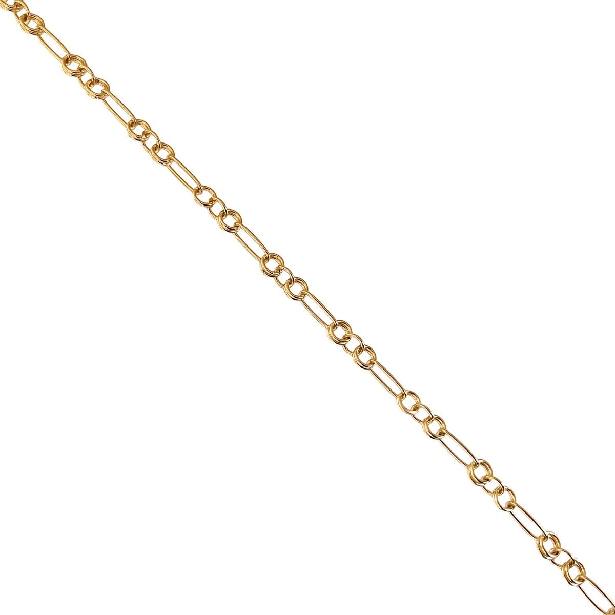 Emani Circle and Rectangle Chain in Gold