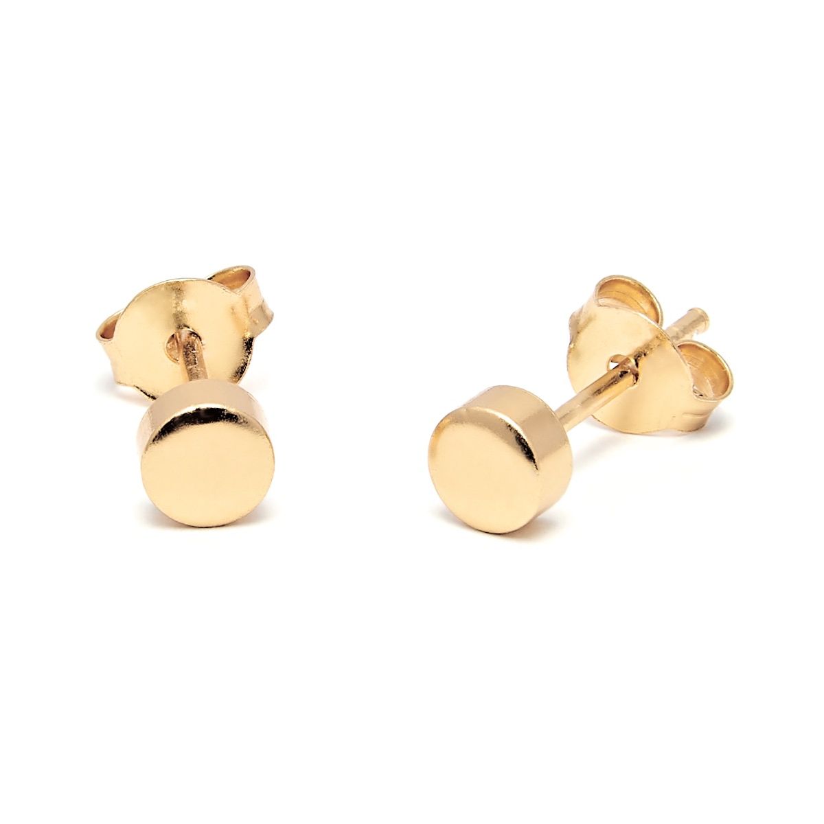 Lisette Circle Studs in Gold