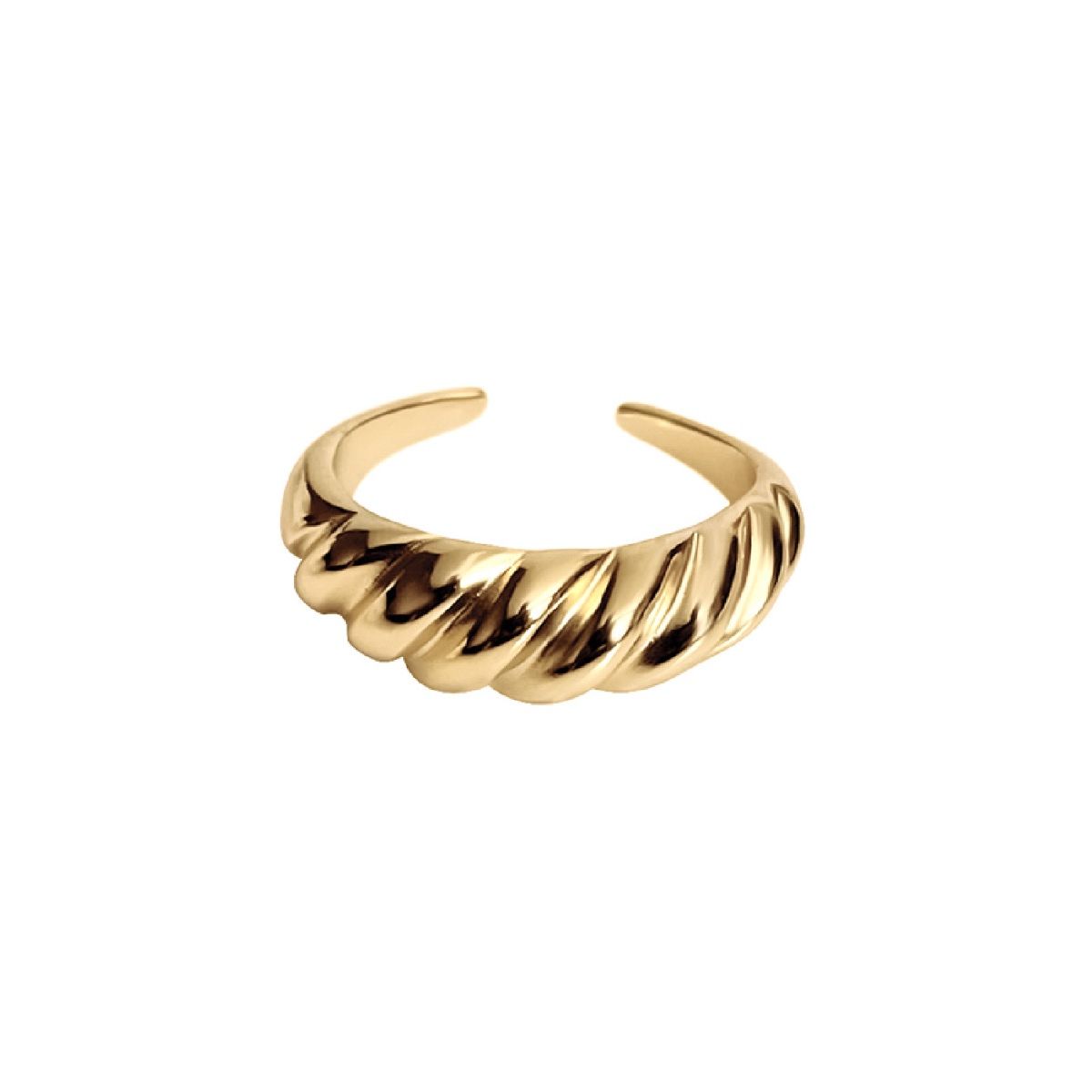 Phoebe Adjustable Croissant Ring in Gold