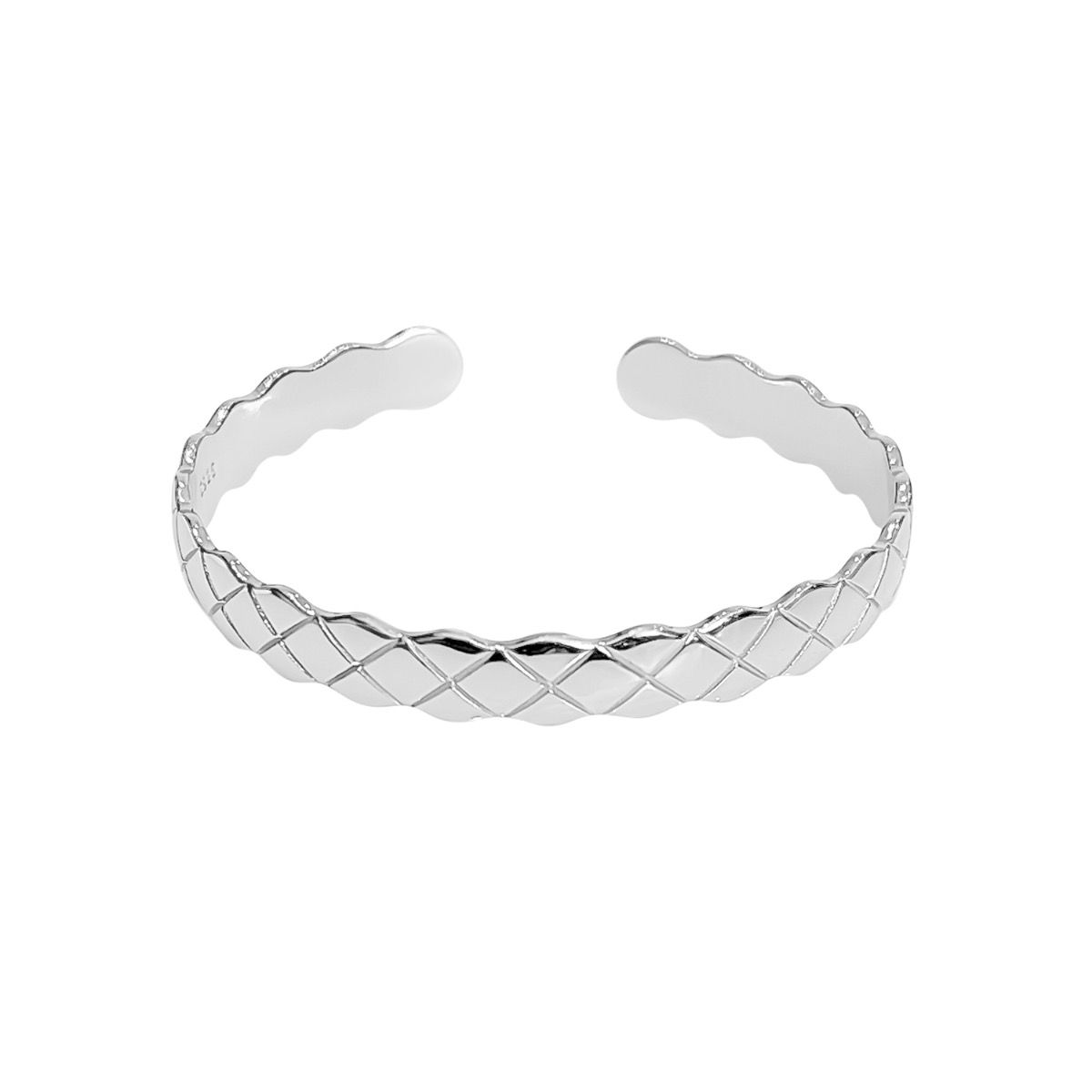 Adjustable Bangle Cuff in Silver