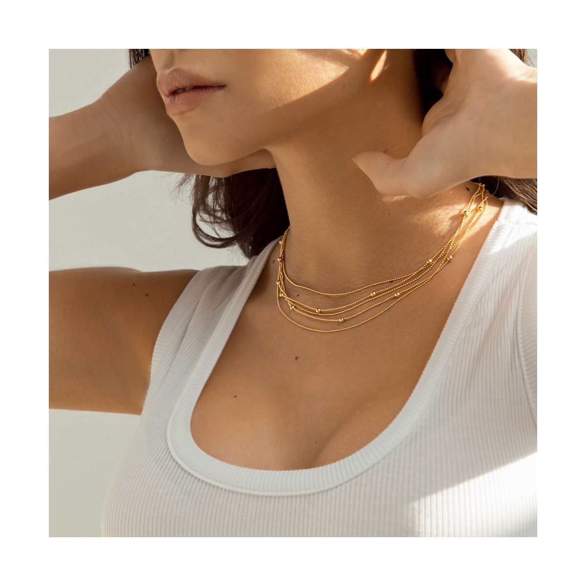 Zoie Multi Layered Chain in Gold