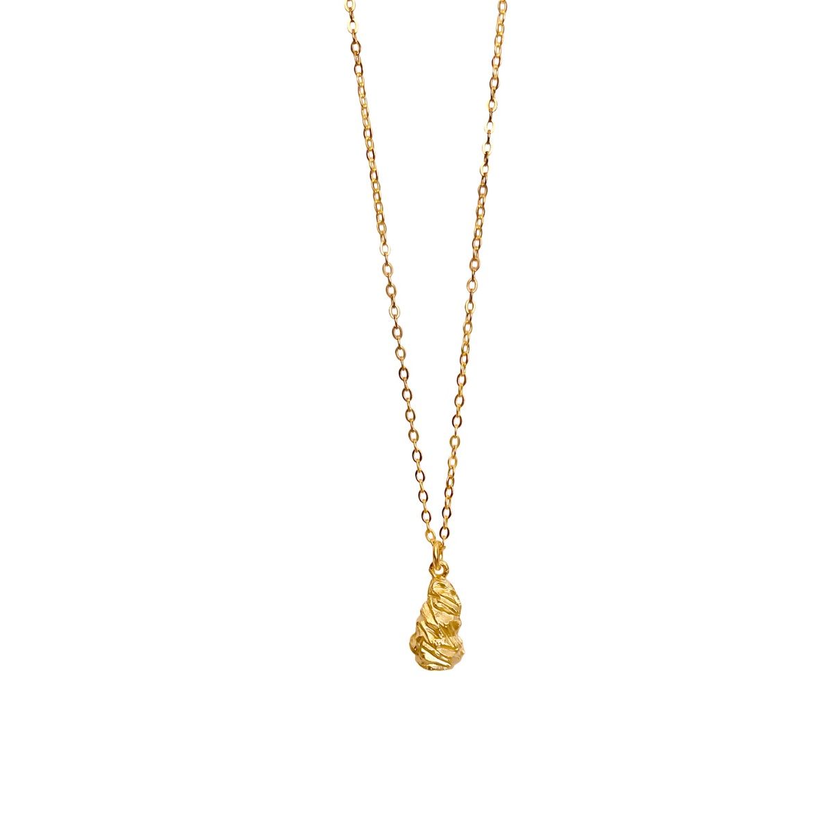 Belle Nugget Pendant Necklace in Gold