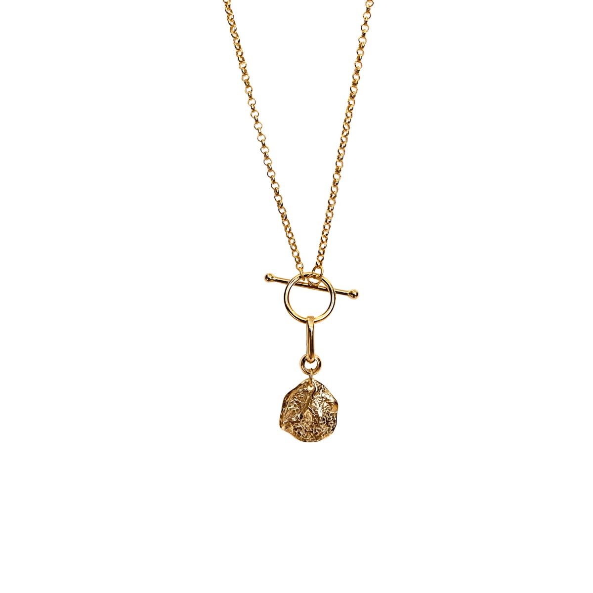 Luisa T Bar and Pendant Necklace in Gold