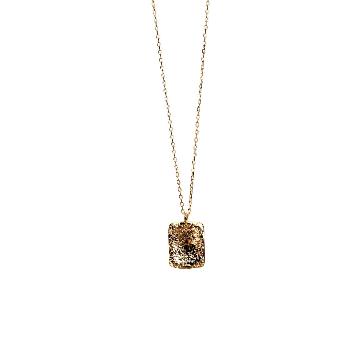 Arya Rectangle Pendant Necklace in Gold