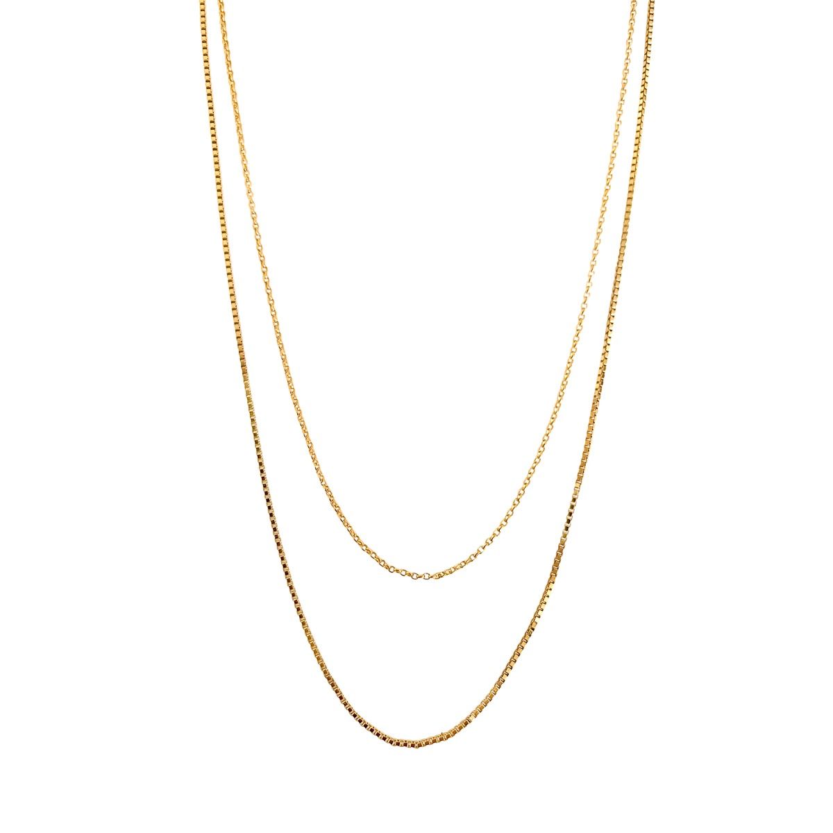 Yasmin Layered Thin Chain in Gold