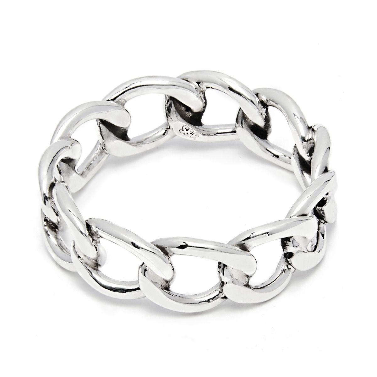 Lorrie Curb Link Single Ring in silver