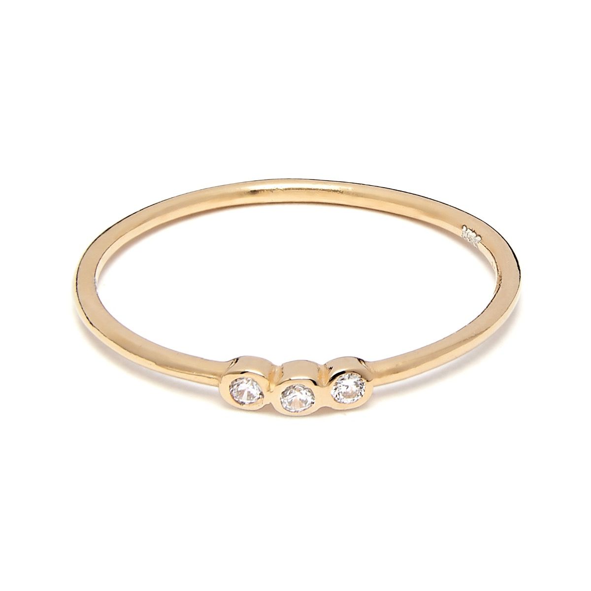 Tania Crystal Band Ring in Gold
