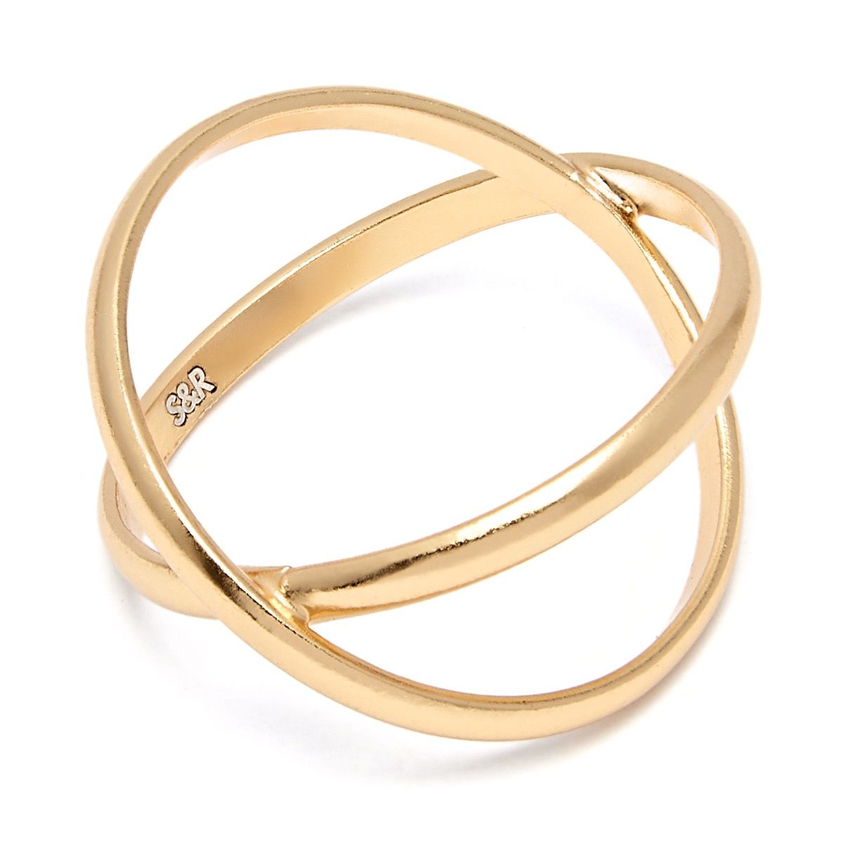 Hazel Interlocking Hoop Ring in Gold